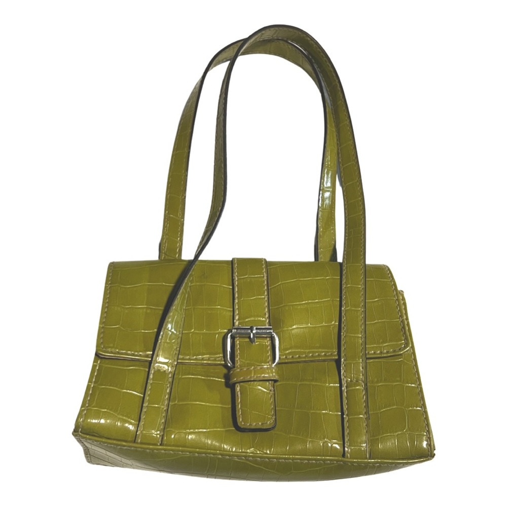 Liz Claiborne Villager Small Green Vegan Leather Purse Small Green Snake Skin